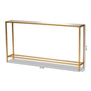 Gold Framed Glass Console Table | Bali Loom Alessa | Oroatrade.com