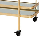 Gold Mobile Wine Bar Cart | Bali Loom Destin | Oroatrade.com