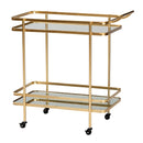Gold Mobile Wine Bar Cart | Bali Loom Destin | Oroatrade.com