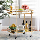 Gold Mobile Wine Bar Cart | Bali Loom Destin | Oroatrade.com