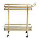Gold Mobile Wine Bar Cart | Bali Loom Destin | Oroatrade.com