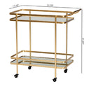 Gold Mobile Wine Bar Cart | Bali Loom Destin | Oroatrade.com