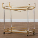 Gold Glass Wine Cart | Bali Loom Savannah | Oroatrade.com
