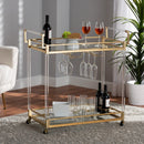 Gold Glass Wine Cart | Bali Loom Savannah | Oroatrade.com