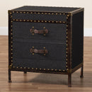 Black Canvas Trunk End Table | Bali Loom Laura | Oroatrade.com