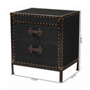 Black Canvas Trunk End Table | Bali Loom Laura | Oroatrade.com