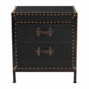 Black Canvas Trunk End Table | Bali Loom Laura | Oroatrade.com