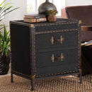 Black Canvas Trunk End Table | Bali Loom Laura | Oroatrade.com