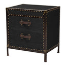 Black Canvas Trunk End Table | Bali Loom Laura | Oroatrade.com