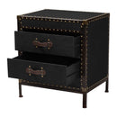 Black Canvas Trunk End Table | Bali Loom Laura | Oroatrade.com