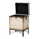 White Canvas Lift Top End Table | Bali Loom Laura | Oroatrade.com