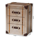 Hospitality furniture - Vintage Bronze 3 Drawer Cabinet - ww.oroatrade.com