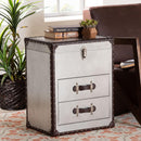 Hospitality furniture - Vintage Silver 2 Drawer End Table - www.oroatrade.com