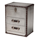 Hospitality furniture - Vintage Silver 2 Drawer End Table - www.oroatrade.com