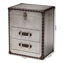 Hospitality furniture - Vintage Silver 2 Drawer End Table - www.oroatrade.com