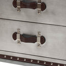 2-Drawer Silver Vintage End Table | Novi Living Jacey