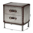 2 Drawer Silver Vintage End Table | Bali Loom Jacey | Oroatrade.com