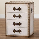 Vintage Metal 4 Drawer End Table | Bali Loom Jaelyn | Oroatrade.com