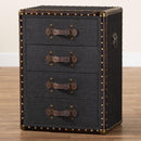 Vintage Metal 4 Drawer End Table | Bali Loom Jaelyn | Oroatrade.com