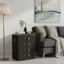 Vintage Metal 4 Drawer End Table | Bali Loom Jaelyn | Oroatrade.com