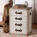 Vintage Metal 4 Drawer End Table | Bali Loom Jaelyn | Oroatrade.com