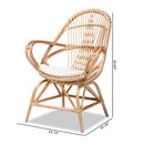 Rattan Woven Embellishments Accent Chair | Bali Loom Jayden | Oroatrade.com