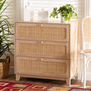 Oak Japandi 3 Drawer Cabinet | Bali Loom Elsbeth | Oroatrade.com