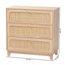 Oak Japandi 3 Drawer Cabinet | Bali Loom Elsbeth | Oroatrade.com