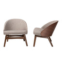 Walnut Framed Curved Accent Chairs 2 | Bali Loom Lovella | Oroatrade.com