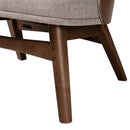 Walnut Framed Curved Accent Chairs 2 | Bali Loom Lovella | Oroatrade.com