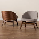 Walnut Framed Curved Accent Chairs 2 | Bali Loom Lovella | Oroatrade.com