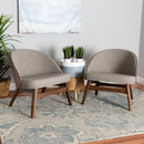 Walnut Framed Curved Accent Chairs 2 | Bali Loom Lovella | Oroatrade.com