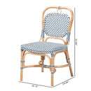 Blue White Weaving Bistro Chair | Bali Loom Luciana | Oroatrade.com