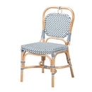 Blue White Weaving Bistro Chair | Bali Loom Luciana | Oroatrade.com