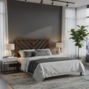 Wooden Chevron King Size Headboard | Bali Loom Belisma | Oroatrade.com