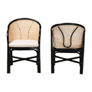 Black Framed Rattan Dining Chairs 2 | Bali Loom Miranda | Oroatrade.com