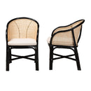 Black Framed Rattan Dining Chairs 2 | Bali Loom Miranda | Oroatrade.com