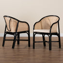 Black Framed Rattan Dining Chairs 2 | Bali Loom Miranda | Oroatrade.com