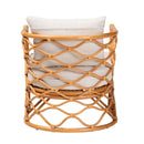 Curved Rattan Padded Accent Chair | Bali Loom Acelynn | Oroatrade.com