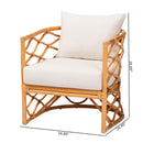 Curved Rattan Padded Accent Chair | Bali Loom Acelynn | Oroatrade.com