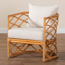 Curved Rattan Padded Accent Chair | Bali Loom Acelynn | Oroatrade.com