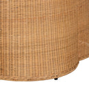 Handwoven Rattan Scalloped Coffee Table | Bali Loom Palm | Oroatrade.com