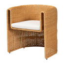 Handwoven Rattan Barrel Dining Chair | Bali Loom Carina | Oroatrade.com