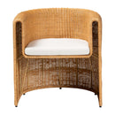 Handwoven Rattan Barrel Dining Chair | Bali Loom Carina | Oroatrade.com