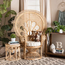 Brown Rattan Peacock Accent Chair | Bali Loom Ediva | Oroatrade.com
