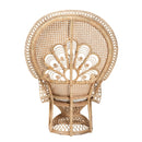 Brown Rattan Peacock Accent Chair | Bali Loom Ediva | Oroatrade.com