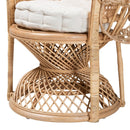 Brown Rattan Peacock Accent Chair | Bali Loom Ediva | Oroatrade.com