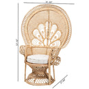 Brown Rattan Peacock Accent Chair | Bali Loom Ediva | Oroatrade.com