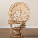 Brown Rattan Peacock Accent Chair | Bali Loom Ediva | Oroatrade.com