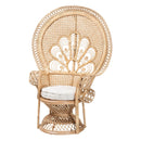 Brown Rattan Peacock Accent Chair | Bali Loom Ediva | Oroatrade.com